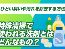 特殊清掃で使われる洗剤とはどんなもの？ひどい臭いや汚れを除去する方法