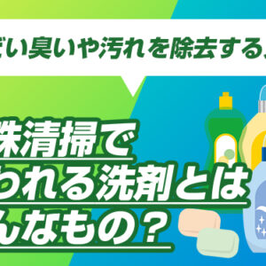 特殊清掃で使われる洗剤とはどんなもの？ひどい臭いや汚れを除去する方法
