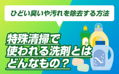特殊清掃で使われる洗剤とはどんなもの？ひどい臭いや汚れを除去する方法