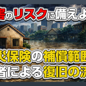水害のリスクに備えよう！火災保険の補償範囲や業者による復旧の流れ