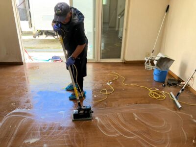 床上浸水　作業